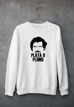 Load image into Gallery viewer, Narcos Plata O Plomo Unisex Sweatshirt for Men/Women-White-Ektarfa.online