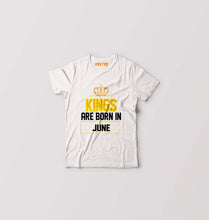 Load image into Gallery viewer, Kings Are Born In June Kids T-Shirt for Boy/Girl-White-Ektarfa.online