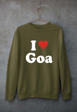 Load image into Gallery viewer, I Love Goa Unisex Sweatshirt for Men/Women-Olive Green-Ektarfa.online
