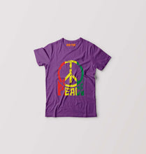 Load image into Gallery viewer, Bob Marley Peace Kids T-Shirt for Boy/Girl-Purple-Ektarfa.online