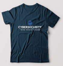 Load image into Gallery viewer, Cyber Security T-Shirt for Men-Petrol Blue-Ektarfa.online