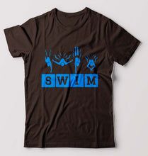 Load image into Gallery viewer, Swim T-Shirt for Men-Coffee Brown-Ektarfa.online