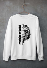 Load image into Gallery viewer, Savage Lion Unisex Sweatshirt for Men/Women-White-Ektarfa.online
