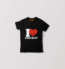 Load image into Gallery viewer, I Love Cricket Kids T-Shirt for Boy/Girl-Black-Ektarfa.online