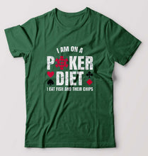 Load image into Gallery viewer, Poker T-Shirt for Men-Bottle Green-Ektarfa.online