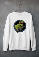 Load image into Gallery viewer, Angry T-Rex Gym Unisex Sweatshirt for Men/Women-White-Ektarfa.online