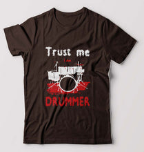 Load image into Gallery viewer, Drummer T-Shirt for Men-Coffee Brown-Ektarfa.online