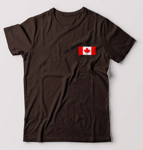 Load image into Gallery viewer, Canada Flag T-Shirt for Men-Coffee Brown-Ektarfa.online