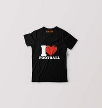 Load image into Gallery viewer, I Love Football Kids T-Shirt for Boy/Girl-Black-Ektarfa.online