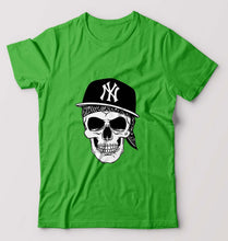 Load image into Gallery viewer, Hip Hop Skull NY T-Shirt for Men-flag green-Ektarfa.online