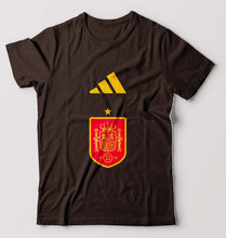Load image into Gallery viewer, Spain Football T-Shirt for Men-Coffee Brown-Ektarfa.online