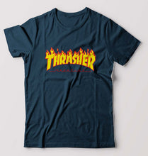 Load image into Gallery viewer, Thrasher T-Shirt for Men-Petrol Blue-Ektarfa.online