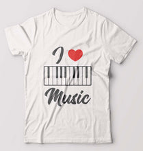 Load image into Gallery viewer, Love Music Piano T-Shirt for Men-White-Ektarfa.online