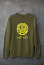 Load image into Gallery viewer, Dead Inside Emoji Unisex Sweatshirt for Men/Women-Olive Green-Ektarfa.online