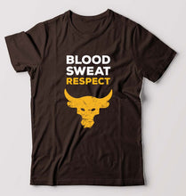 Load image into Gallery viewer, Blood Sweat Respect Gym T-Shirt for Men-Coffee Brown-Ektarfa.online