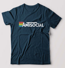 Load image into Gallery viewer, AntiSocial T-Shirt for Men-Petrol Blue-Ektarfa.online
