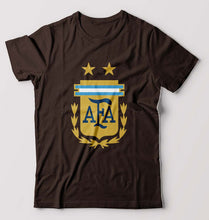 Load image into Gallery viewer, Argentina Football T-Shirt for Men-Coffee Brown-Ektarfa.online