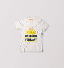 Load image into Gallery viewer, Kings Are Born In February Kids T-Shirt for Boy/Girl-White-Ektarfa.online