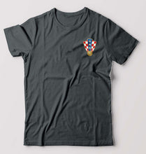 Load image into Gallery viewer, Croatia Football T-Shirt for Men-Steel grey-Ektarfa.online