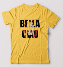 Load image into Gallery viewer, Money Heist Bella Ciao T-Shirt for Men-Golden yellow-Ektarfa.online