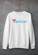 Load image into Gallery viewer, Elon Musk Twitter x Tesla Unisex Sweatshirt for Men/Women-White-Ektarfa.online