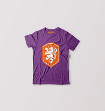 Load image into Gallery viewer, Netherlands Football Kids T-Shirt for Boy/Girl-Purple-Ektarfa.online