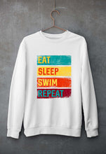 Load image into Gallery viewer, Swimming Unisex Sweatshirt for Men/Women-White-Ektarfa.online