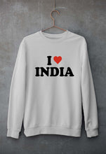 Load image into Gallery viewer, I Love India Unisex Sweatshirt for Men/Women-Grey Melange-Ektarfa.online