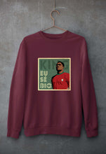 Load image into Gallery viewer, Eusébio Unisex Sweatshirt for Men/Women-Maroon-Ektarfa.online