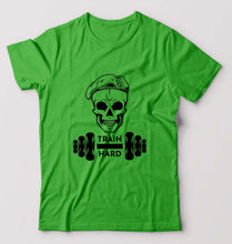 Load image into Gallery viewer, Gym Train Hard T-Shirt for Men-flag green-Ektarfa.online