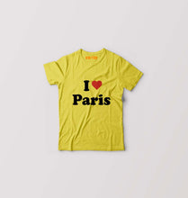 Load image into Gallery viewer, I Love Paris Kids T-Shirt for Boy/Girl-Yellow-Ektarfa.online