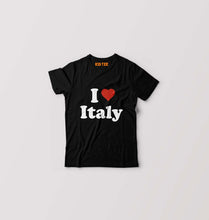Load image into Gallery viewer, I Love Italy Kids T-Shirt for Boy/Girl-Black-Ektarfa.online