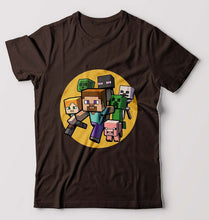 Load image into Gallery viewer, Minecraft T-Shirt for Men-Coffee Brown-Ektarfa.online