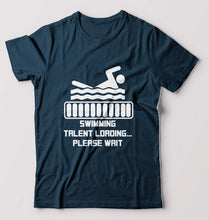 Load image into Gallery viewer, Swimming T-Shirt for Men-Petrol Blue-Ektarfa.online