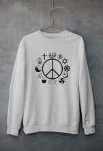 Load image into Gallery viewer, Peace Religious Symbols Unisex Sweatshirt for Men/Women-Grey Melange-Ektarfa.online