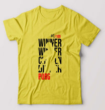 Load image into Gallery viewer, PUBG Winner Winner Chicken Dinner T-Shirt for Men-Yellow-Ektarfa.online
