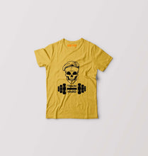 Load image into Gallery viewer, Gym Train Hard Kids T-Shirt for Boy/Girl-Golden yellow-Ektarfa.online