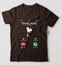 Load image into Gallery viewer, Thailand Calling T-Shirt for Men-Coffee Brown-Ektarfa.online