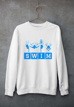 Load image into Gallery viewer, Swim Unisex Sweatshirt for Men/Women-White-Ektarfa.online