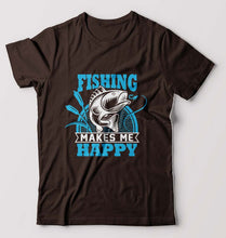 Load image into Gallery viewer, Fishing T-Shirt for Men-Coffee Brown-Ektarfa.online