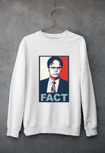 Load image into Gallery viewer, Dwight Schrute Fact Unisex Sweatshirt for Men/Women-White-Ektarfa.online