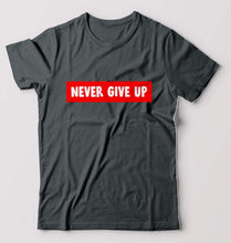 Load image into Gallery viewer, Never Give UP T-Shirt for Men-Steel grey-Ektarfa.online