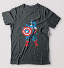 Load image into Gallery viewer, Captain America Superhero T-Shirt for Men-Steel grey-Ektarfa.online