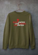 Load image into Gallery viewer, Born United Live United Die United Unisex Sweatshirt for Men/Women-Olive Green-Ektarfa.online