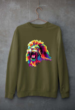 Load image into Gallery viewer, Lion Unisex Sweatshirt for Men/Women-Olive Green-Ektarfa.online