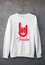Load image into Gallery viewer, Fender Rock Hand Unisex Sweatshirt for Men/Women-White-Ektarfa.online
