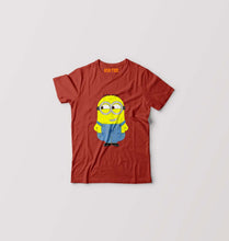 Load image into Gallery viewer, Minion Naughty Kids T-Shirt for Boy/Girl-Brick Red-Ektarfa.online