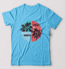 Load image into Gallery viewer, Sunset California T-Shirt for Men-Light Blue-Ektarfa.online