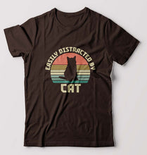 Load image into Gallery viewer, Cat T-Shirt for Men-Coffee Brown-Ektarfa.online