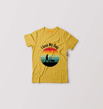 Load image into Gallery viewer, Love Dog Kids T-Shirt for Boy/Girl-Golden Yellow-Ektarfa.online
